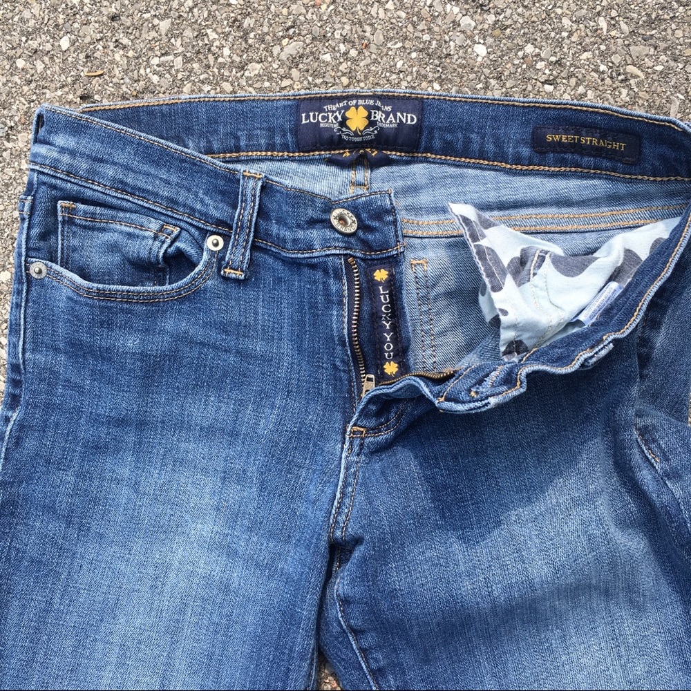 Lucky Brand Sweet Straight Leg Mid Rise Jeans - Picture 3 of 12